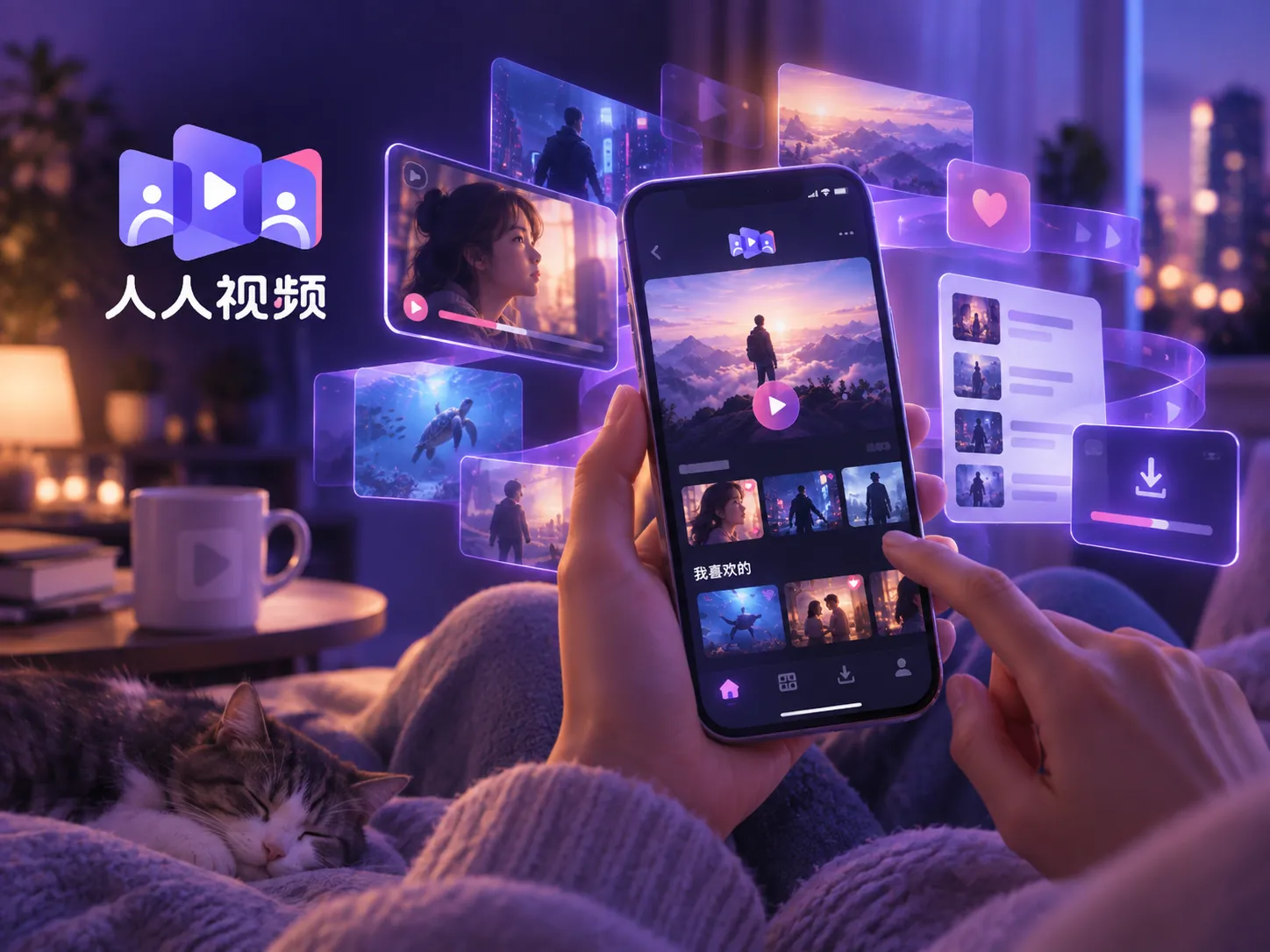 人人视频多端使用主题图